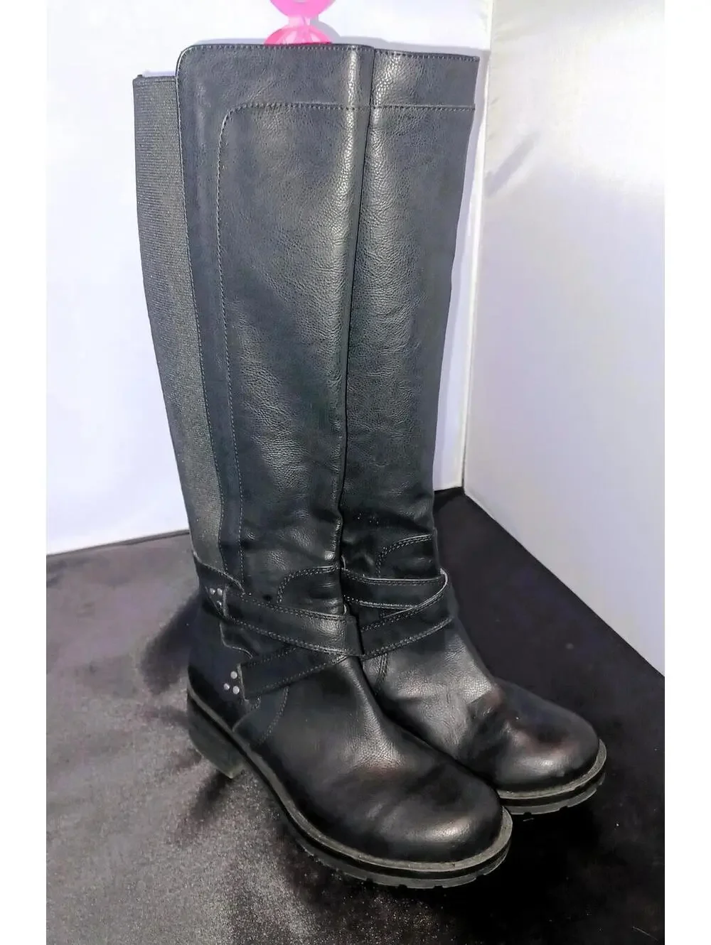 Mootsies Tootsies womens sz 6 black knee high riding boots